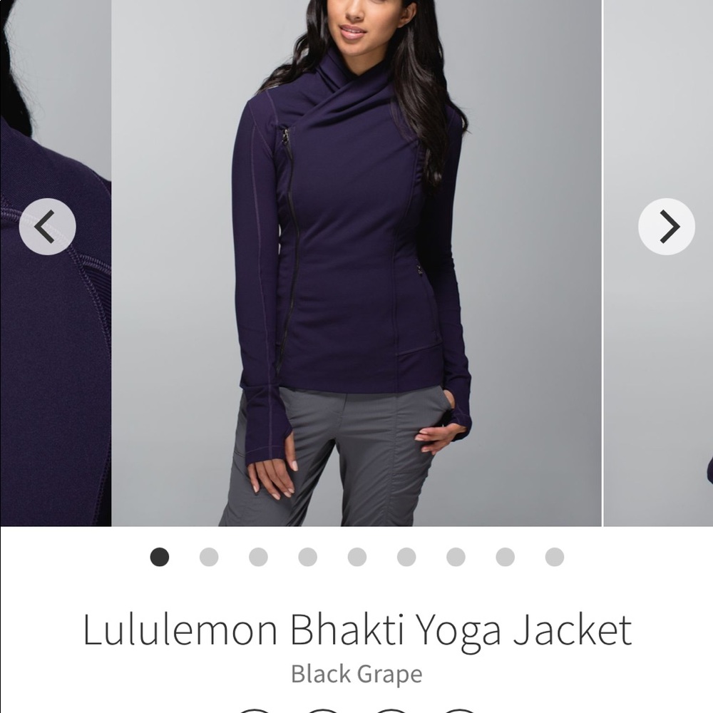 Lululemon Bhakti jacket in black grape